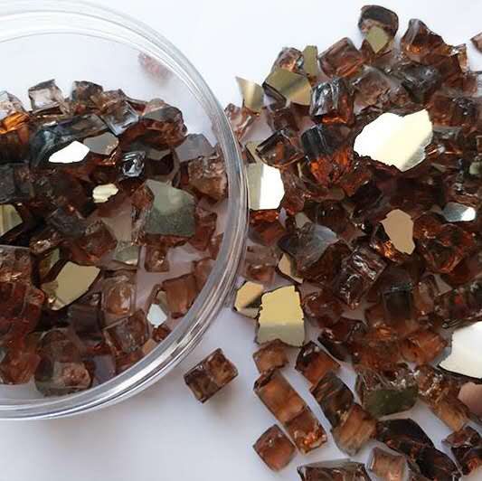 1/2" &1/4" Fire Glass for Outdoor Fire Pit/ Tempered Fire Glass/ Glass Beads